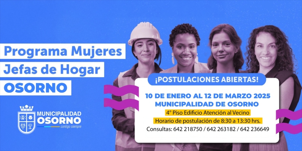  Programa Mujeres Jefas de Hogar - Postulaciones Abiertas